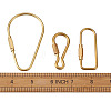  Unisex Pure Handmade Brass Key Rings & Screw Carabiner Lock Charms KEYC-TA0003-06-10