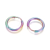 Ion Plating(IP) 304 Stainless Steel Huggie Hoop Earrings EJEW-F111A-17mm-Y-2