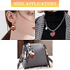 30Pcs 6 Styles Opaque Printed Acrylic Pendants MACR-CJ0002-12-7