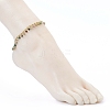 Dyed Natural Agate Charm Anklets AJEW-AN00403-4