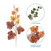 Crafans 30Pcs 6 Colors Artificial Plastic Maple Leaf AJEW-CF0001-03-11