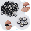 Handmade Polymer Clay Rhinestone European Large Hole Beads with Silver Color Plated Brass Cores FPDL-PA0001-02D-6