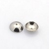 Apetalous Half Round 304 Stainless Steel Bead Caps STAS-N039-01-1