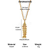Ocean Brass Rhinestone Pendant 304 Stainless Steel Chain Necklaces for Women WG20590-04-1