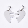 Non-Tarnish 201 Stainless Steel Split Pendants STAS-T048-09A-2