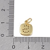 Rack Plating Brass Micro Pave CLear Cubic Zirconia Charms KK-E110-14G-S-3