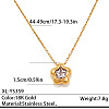 304 Stainless Steel Pave Clear Cubic Zirconia Geometric Pendant Necklaces for Women WGD0538-02-1