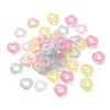 Frosted Transparent Acrylic European Beads AC-CBA9284-04-1