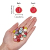 120Pcs 12 Colors Golden Plated Alloy Charms ENAM-SZ0001-64J-1