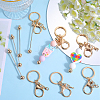 DIY Alloy Bar Beadable Keychain Making Kit DIY-SC0024-54KCG-4