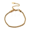 304 Stainless Steel Wheat Chains Bracelets for Women BJEW-A158-02H-G-4