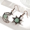 Natural Apatite Dangle Earrings G-H359-07R-07-1