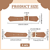4Pcs Leather Sew on Toggle Buckles FIND-FG0005-62A-2