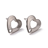 Non-Tarnish 201 Stainless Steel Stud Earring Findings STAS-K241-17P-1