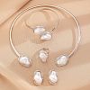 Oval Alloy & Plastic Pearl Jewelry Sets WGB491C-14-1