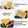 4Pcs 4 Colors Ethnic Style Silk Sutra Book Zipper Pouch ABAG-GA0001-27-3