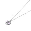 (Holiday Stock-Up Sale)Austrian Crystal Pendant Necklaces NJEW-BB34127-B-4