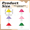 12Pcs 6 Colors Plastic Pendants KY-LP0001-34-2