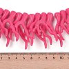 Opaque Acrylic Imitation Coral Beads Strands SACR-P033-02A-07-4
