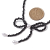 Bowknot 304 Stainless Steel Necklaces NJEW-JN04670-02-5