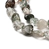 Natural Green Lodolite Quartz Beads Strands G-P497-01E-32-4