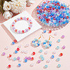 500Pcs 5 Colors Transparent Acrylic European Beads TACR-AR0001-21-4