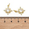 Brass Micro Pave Clear Cubic Zirconia Pendants KK-D229-13G-3