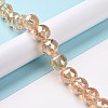 Electroplate Glass Bead Strands EGLA-J140-FR03-14mm-4