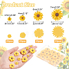  100Pcs 4 Styles Flatback Hair & Costume Accessories Ornaments Resin Flower Daisy Cabochons CRES-NB0001-37A-2