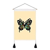 Butterfly Pattern Polyester Wall Hanging Tapestry PW-WG0A325-09-1