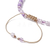 Evil Eye Lampwork & Glass Seed Braided Bead Bracelet BJEW-JB09706-5