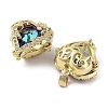 Rack Plating Real 18K Gold Plated Brass Micro Pave Cubic Zirconia Pendants KK-G482-01G-01-2