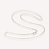 Rhodium Plated 925 Sterling Silver Cable Chain Necklaces STER-L059-12P-2