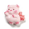 Pig Theme Opaque Resin Cabochons RESI-H154-01A-1