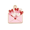 Valentine's Day Alloy Enamel Pendants X-ENAM-I084-01KCG-30-1