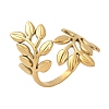 304 Stainless Steel Adjustable Open Cuff Rings for Women RJEW-U060-03G-G-1
