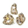 Dyed Nuggets Natural Druzy Geode Agate Big Pendants G-M287-09-1