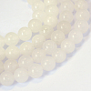 Natural White Jade Round Bead Strands X-G-E334-10mm-13-1