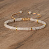 Natural Quartz Crystal Beaded Braided Bracelets QH4784-14-1