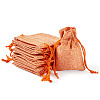 20Pcs Rectangle Polyester Imitation Burlap Packing Pouches Drawstring Bags ABAG-TA0001-96B-2