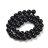 Natural Black Onyx Round Bead Strands G-R198-10mm-4