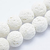 Synthetic Lava Rock Beads Strands X-G-F549-8mm-B14-1