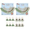 Alloy Enamel Yarn Ball & Cat Charm Locking Stitch Markers HJEW-PH01721-1
