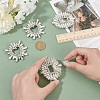 4Pcs 2 Styles Alloy Shoe Decorations AJEW-FG0004-38-3