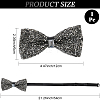 1Pc Polyester with Rhinestone Bow Ties for Bridegroom AJEW-SP0003-32A-2