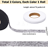 2 Rolls 2 Colors Non-woven Fabric Polyamide Double-sided Hot Melt Adhesive Film DIY-GF0009-33B-2