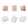 10Pcs 2 Colors Electroplated Raw Rough Natural Druzy Agate Beads G-TA0003-19-2