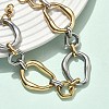 304 Stainless Steel Irregular Oval Link Chain Bracelets for Women BJEW-D456-05GP-03-3