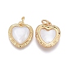 Natural Shell Pendants ZIRC-M108-55G-2