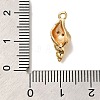 Brass Micro Pave Clear Cubic Zirconia Pendants KK-M301-07G-3